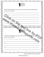 100th day collection worksheet