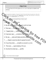 Adjectives Worksheets from The Teacher's Guide