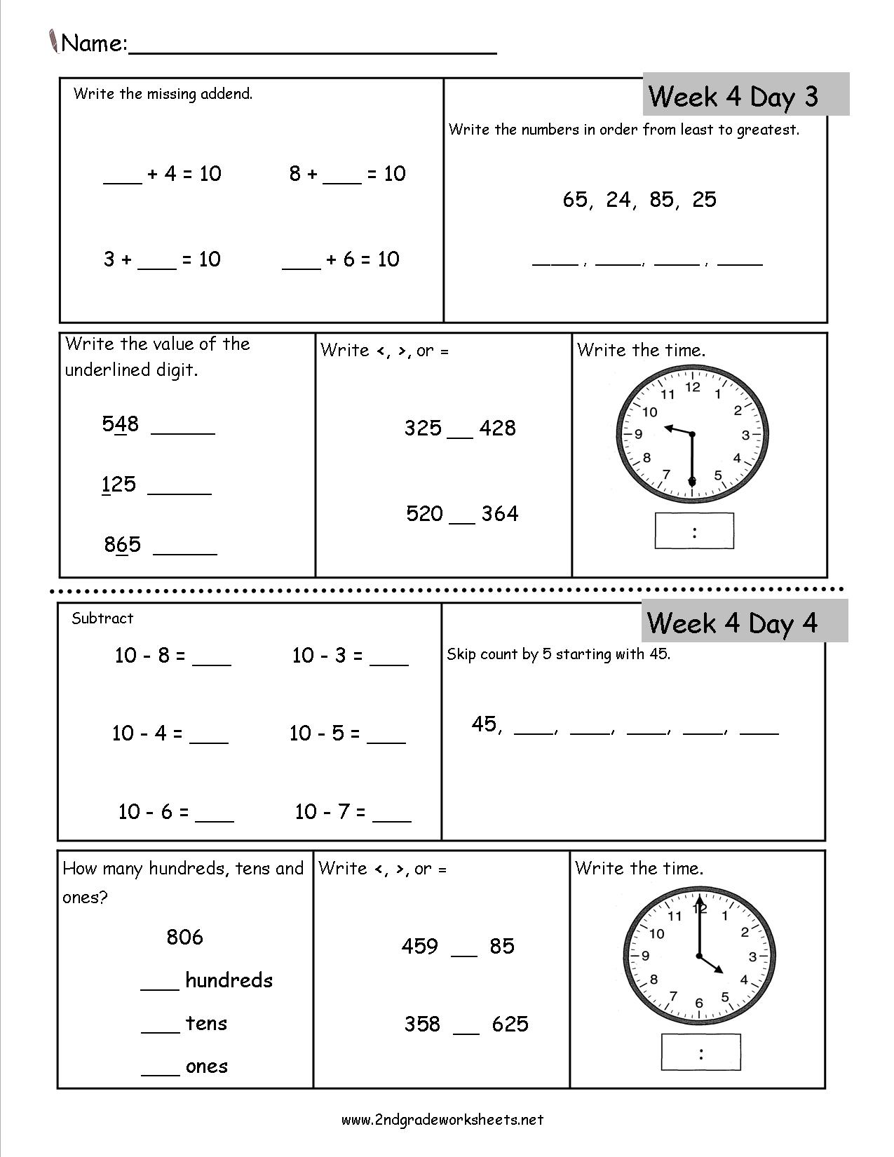 2nd grade math worksheets best coloring pages for kids free 2nd grade