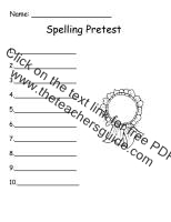 wonders 1st grade spelling test paper