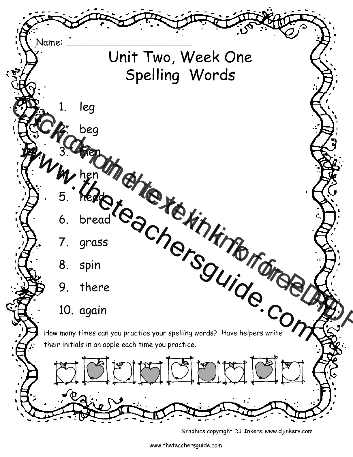 Wonders First Grade Unit Two Week One Printouts