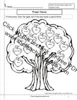 apple tree proper nouns worksheet
