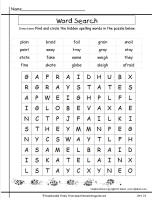 mcgraw hill wonders third grade unit one week four spelling wordsearch