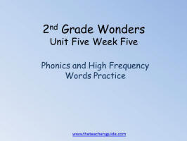 wonders second grade unit five week five printout word practive