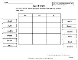 wonders second grade unit five week five printout word sort