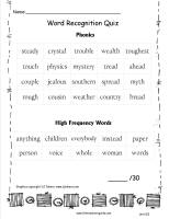 wonders second grade unit five week five printout phonics word quiz