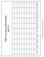 wonders unit five week four printouts high frequency words graph