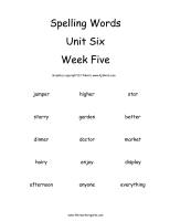 wonders second grade unit six week five printouts  spelling cards