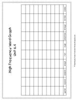 second grade wonders unit six week four printout high frequency words graph