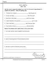 second grade wonders unit six week four printout skills test