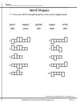 second grade wonders unit six week one printouts spelling word shapes