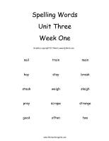 wonders second grade unit three week one spelling words cards