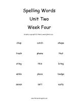 wonders 2nd grade unit two week four spelling words cards