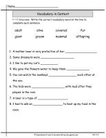 wonders 2nd grade unit two week four vocabulary context worksheet