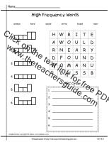 wonders first grade unit four week five printout high frequency words practice