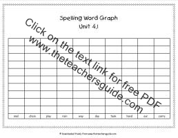 first grade wonders unit four week one printout spelling words graph