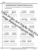 first grade wonders unit 6 week three spelling handwriting practice