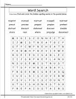 mcgrawhill wonders third grade unit three week four writing prompt spelling wordsearch