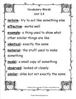 mcgrawhill wonders third grade unit three week four vocabulary words