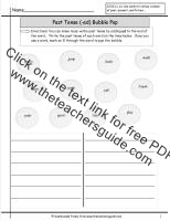 past tense verbs with -ed worksheet